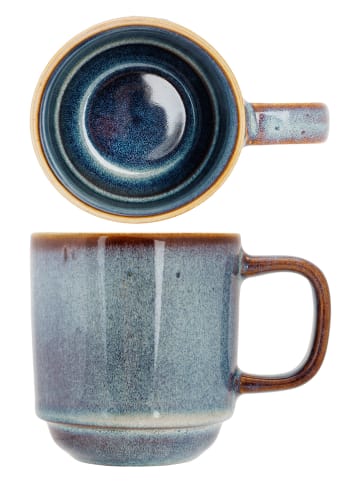 2er-Set: Kaffeetassen "Jade" in Blau - 300 ml