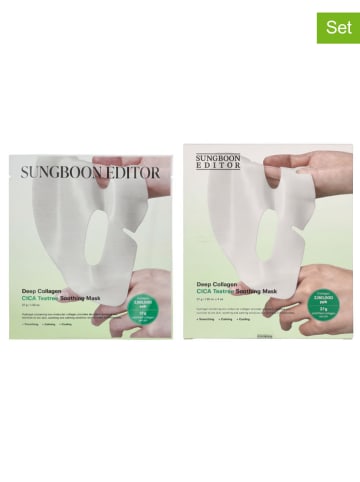 4er-Set: Tuchmasken "Deep Collagen Cica Teatree Soothing", je 37 g