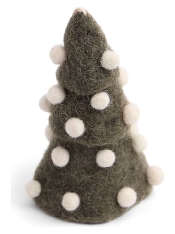 Dekofigur "Small Tree" in Grün - (H)10 cm