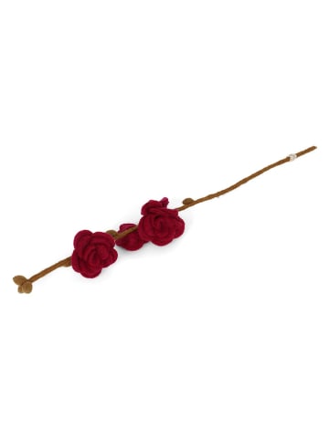 Gałązka dekoracyjna "Roses" w kolorze czerwonym - wys. 50 cm