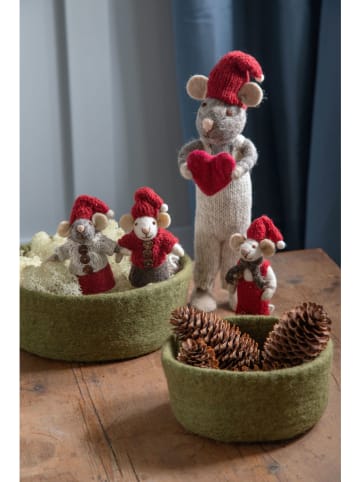 Dekofigur "Deer" in Grau - (H)34 cm