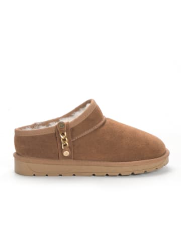 Leder-Winterboots "Michala" in Hellbraun