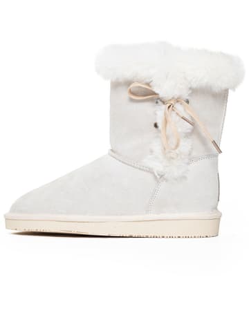 Leren winterlaarzen "Alissa" wit