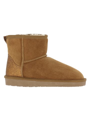Leder-Winterboots "Acacia" in Hellbraun