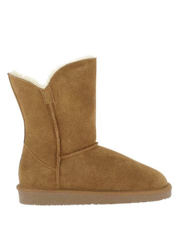 Leder-Winterstiefel "Breezy" in Hellbraun