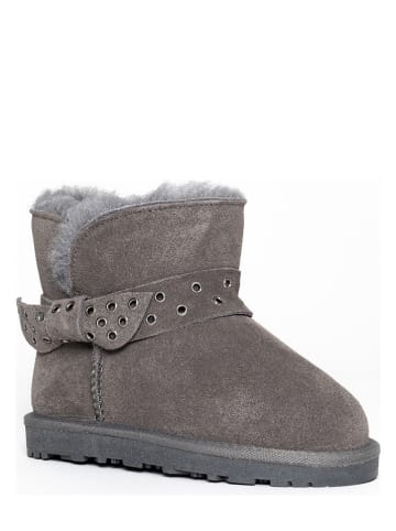 Leren winterboots "Britney" grijs