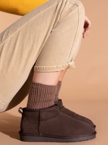 Leren winterboots "Win" bruin