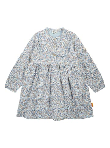 Kleid in Hellblau/ Beige