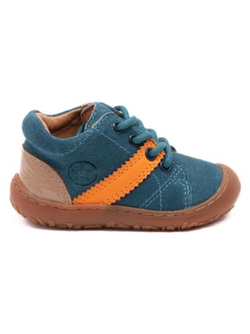 Skórzane buty barefoot "Hale" w kolorze niebieskim