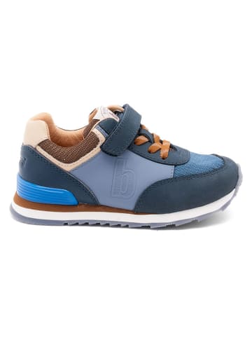 Leren sneakers blauw/donkerblauw