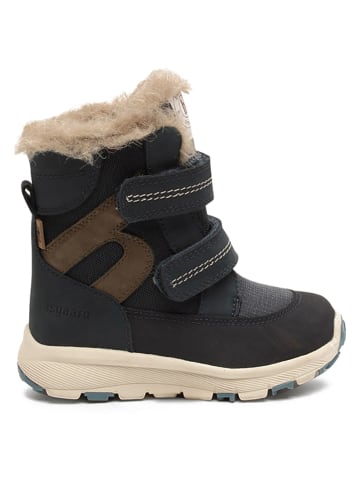 Leren winterboots donkerblauw
