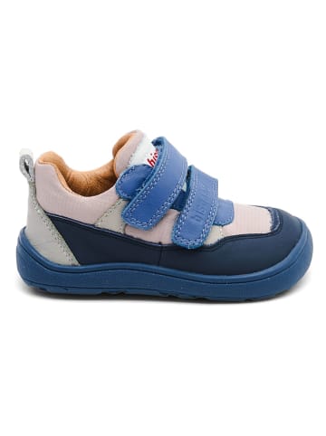 Skórzane buty barefoot "Elroy" w kolorze niebiesko-beżowym