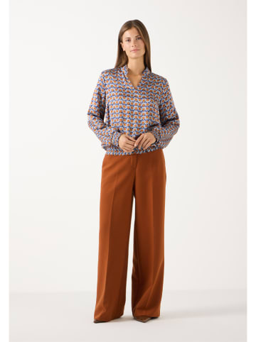 Bluse in Blau/ Orange