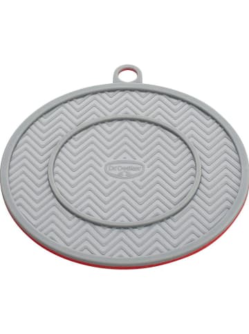 Silikonowa podkładka "Flexxible" w kolorze szaro-czerwonym - Ø 18,5 cm