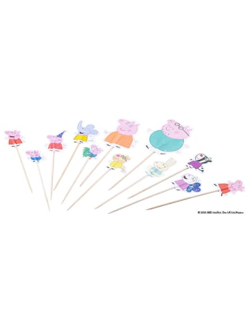 Wykałaczki imprezowe (48 szt.) "Peppa, Friends & Family" ze wzorem