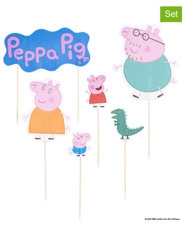Toppery (24 szt.) "Peppa & Family" w różnych kolorach na tort