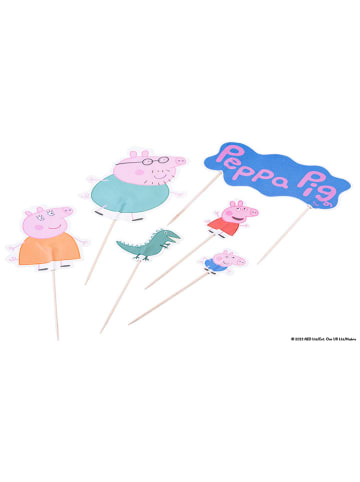Toppery (24 szt.) "Peppa & Family" w różnych kolorach na tort
