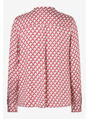 Bluse in Rot/ Weiß