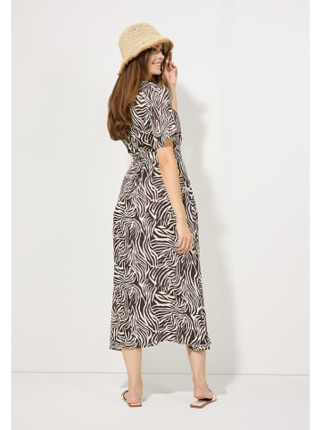 Kleid in Braun/ Creme