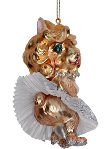 Ozdoba choinkowa "Lady Dog" w kolorze złotym - wys. 13 cm