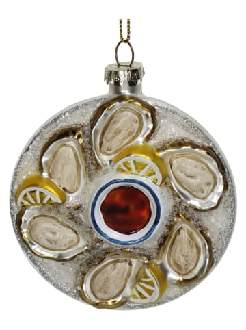 Ozdoba choinkowa "Oyster" w kolorze złoto-kremowym - wys. 10,2 cm