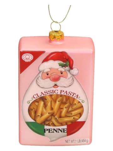 Ozdoba choinkowa "Holiday Penne" w kolorze jasnoróżowo-czerwonym - wys. 12 cm