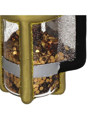 Ozdoba choinkowa "French Press" w kolorze złotym - wys. 11 cm