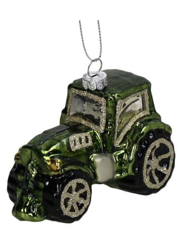 Ozdoba choinkowa "Tractor" w kolorze zielonym - wys. 6,4 cm