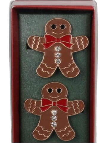 Pierścienie (4 szt.) w kolorze brązowym na serwetki - wys. 3,5 cm