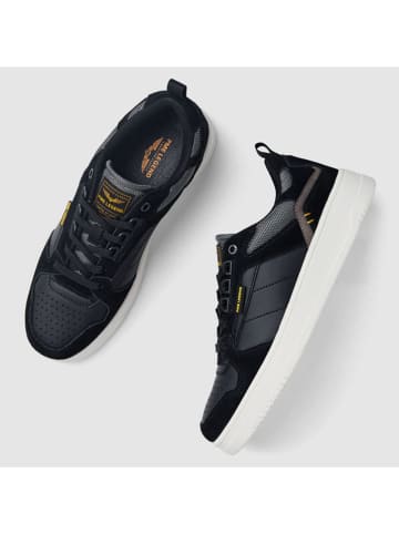 Skórzane sneakersy w kolorze czarnym
