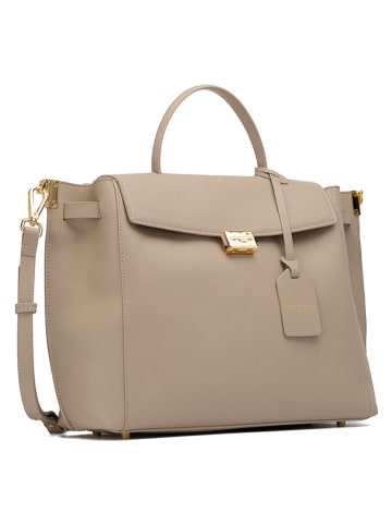 Leren handtas "Kellie" beige - (B)36 x (H)28 x (D)10 cm