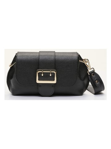 Leren schoudertas "Irine" zwart - (B)30 x (H)15 x (D)6 cm