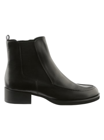 Leder-Stiefeletten "Dan" in Schwarz