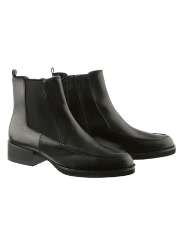 Leder-Stiefeletten "Dan" in Schwarz