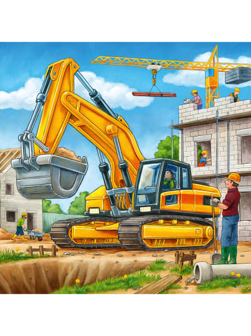 49-częściowe puzzle (3 szt.) "Large construction vehicles" - 5+