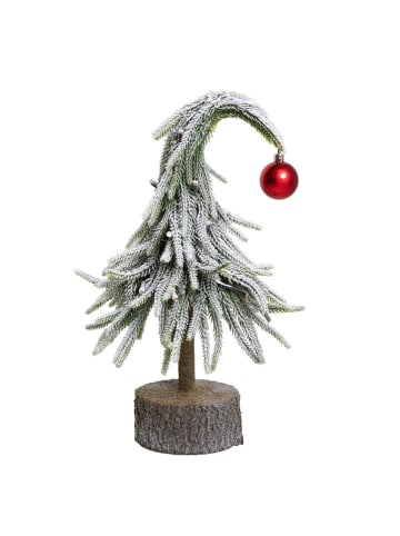 Dekoracja LED "Christmas Tree" w kolorze zielono-białym - dł. 36 cm