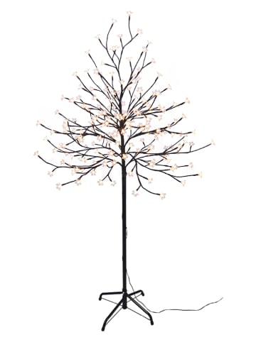 Dekoracyjna lampa LED w kolorze czarno-białym - wys. 180 cm