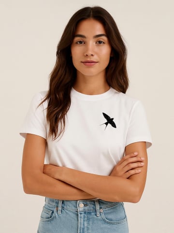 Shirt "Night Swallow" in Weiß