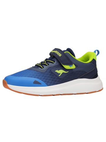 Sneakersy "KB-Pang EV" w kolorze błękitno-granatowo-limonkowym