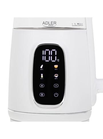 Czajnik "AD 1305" w kolorze srebrno-białym - 1,7 l