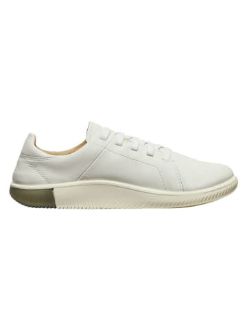 Skórzane slippersy "KNX Lace" w kolorze kremowym