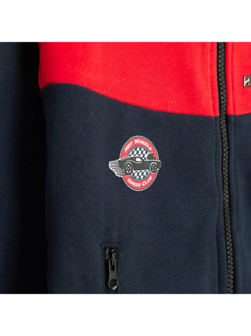 Sweatvest donkerblauw/rood