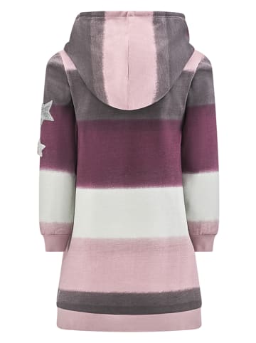 Kleid in Bordeaux/ Rosa/ Weiß