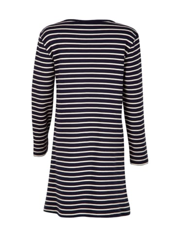 Jurk donkerblauw/wit