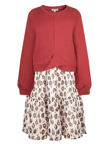 2tlg. Outfit in Rot/ Creme