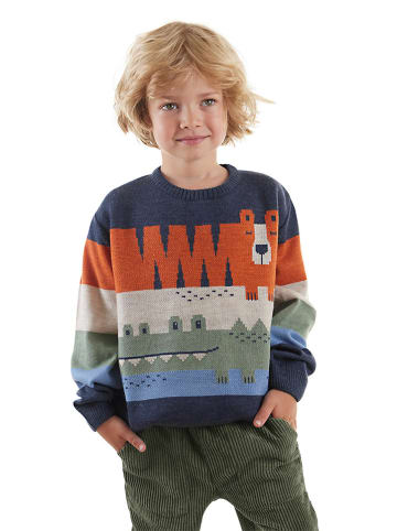 Sweter "Animals" w kolorze granatowym