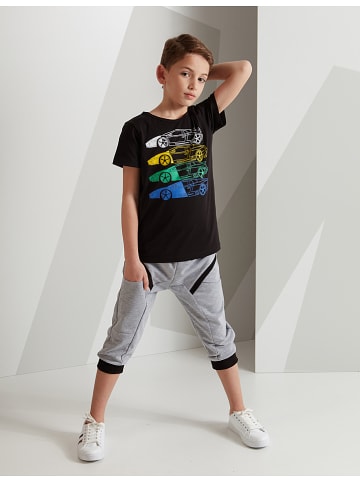 2-delige outfit zwart/grijs