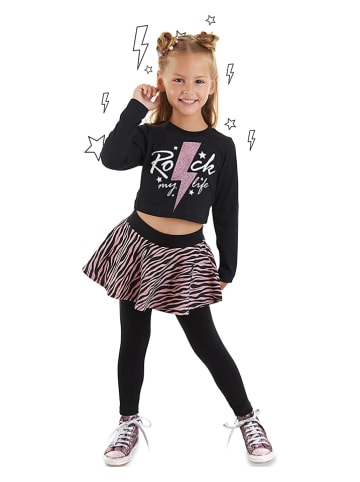 2-delige outfit "Rok Life" zwart