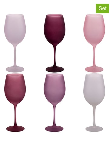 Kieliszki (6 szt.) w kolorze fioletowym - 565 ml