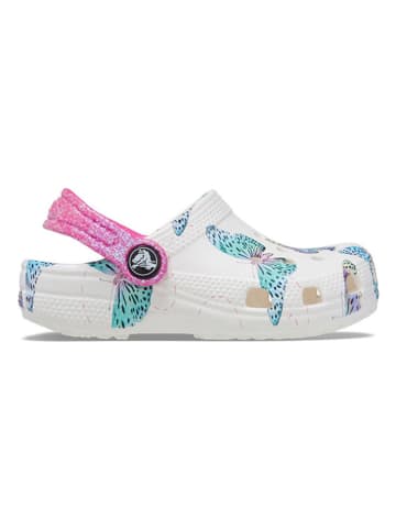 Crocs "Classic Butterfly" wit/roze/turquoise